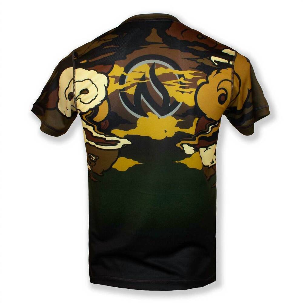 NEW INKNBURN men's run or die apocalypse tech shirt in brown - Picture 2 of 2